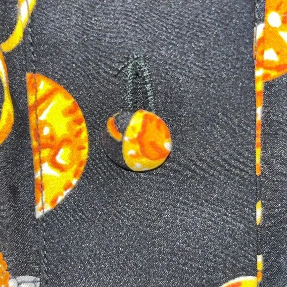 Vintage STARINGTON Sequin & Bead Embellished Chain & Coin Silk Blouse - EUC - 8 - Picture 9 of 16